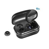 Wireless Earbud True Bluetooth 4.2 Touch Single Mini Invisible Sport Headphone HiFi Stereo Earphones in-Ear IPX7 Wateproof 6Hr Playtime with Mic and Charging Case for iPhoneX/Xs Max,Samsung(Black)