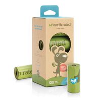Earth Rated Dog Poop Bags, Extra Thick and Strong Poop Bags for Dogs, Guaranteed Leak-Proof, 15 Doggy Bags Per Roll, Each Dog Poop Bag Measures 9 x 13 Inches (120 Bags, 8 Rolls, Unscented)