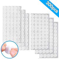 Self Adhesive Dots 300pcs(150 Pair) 3/4" Diameter Sticky Back Coins Hook & Loop Self Adhesive Dots Tapes Magic Sticky Dots 20mm White, Suitable for School Classroom, Office, Home