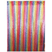 ShinyBeauty Sequin Backdrop Glitter Curtain Multicolor Designed Party Festival Decoration 7FTx7FT Photography Backdrops Sequin Fabric Prom Backgrounds Custom Size -190624S (7FTx7FT, Rainbow)