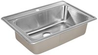 ZUHNE Drop-In Kitchen Sink Stainless Steel (33 by 22 Single Bowl)