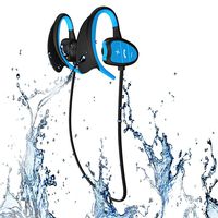 Happy Professional IPX8 High-Level Waterproof Sport Wireless Bluetooth Headset Bluetooth Earphone Super Fashion Shark BH802 (Blue)