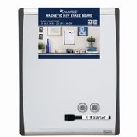 Quartet Magnetic Whiteboard, 11" x 14" Dry Erase Board, White Board, Black/Silver Frame (79367)