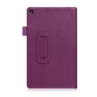 New Amazon Fire HD 8 Case, TDA(TM) 2017/2018 Fire HD 8 7th/8th Gen PU Leather Folio Case Slim Light weight Cover with Stand for Amazon Fire HD 8" Released in 2017/2018 (7th/8th Gen) (Purple)