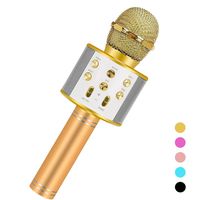 Birthday Gifts For 3-15 Year Old Girls,Niskite Portable Bluetooth Karoake Microphone For Kids Age 7 8 9 10 11,Popular Toys for 4-15 Year Old Boys Girls Gold