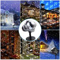 LED Projector Light Snow Falling Light Waterproof Outdoor Indoor Snowflake Decorations Light with Remote Control for Christmas Halloween Festival Wedding Birthday Patio Garden Party