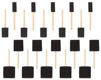 20-Pack Foam Paint Brush Set - 4 Different Sizes Poly Foam Sponge Brushes with Wooden Handles - Value Pack - Great for Acrylics, Oil Stains, Varnishes, Watercolor, Painting, Crafts, Art