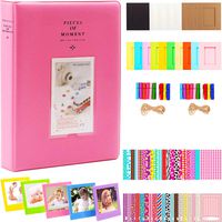 Big Trend 2x3 Inch Photo Paper Film Album Set for Fujifilm Instax Mini Camera, Polaroid Snap, Z2300, SocialMatic Instant Cameras & Zip Instant Printer (Flamingo Powder, 128 Pockets)