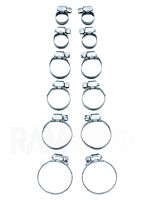 12Pc Assorted SMALL MEDIUM LARGE Hose Clamp Set Rust Resistant Zinc Plated PIPE CAR HOME