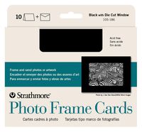 Strathmore 105-186-1 Photo Frame Cards, Black, 10 Cards and Envelopes
