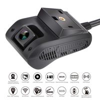 Smart Car Dash Cam - MiCODUS Dual Dash Cam, 3G GPS Tracking Camera Driver Behavior Analysis Full HD 1080P Front Camera 140˚ Wide-Angle DVR, G-Sensor, WDR, Live Video with GPS Tracker for Vehicle