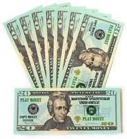 CLEXAVER Educational Play Money Set - Full Print 2 Sided - for Monopoly, Photo, Pranks