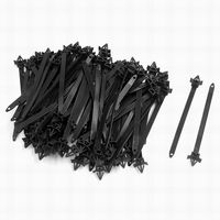 Ucland 100pcs 10mm x 150mm Adjustable Nylon Push Mount Cable Ties Zip Wire Fasten Black