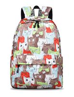 Yanaier Stylish Backpack for Teens School Backpack Bookbags College Laptop Satchel Travel Daypack Green Cat