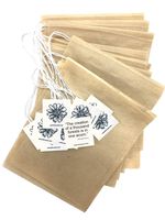 Simple, Fast, All Natural Tea Filter Bags for Loose Leaf Tea, Coffee, Spice's. 100 Empty Tea Bags With Drawstring - Eco Safe Unbleached Material - Disposable Tea Infuser Sachets