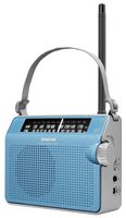 Sangean Compact Portable AM/FM Radio with Built-in Speaker, Earphone Jack, LED Tuning Indicator & Carry Strap