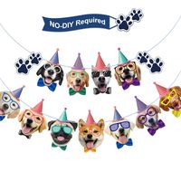 Dog Birthday Banner Birthday Garland Dog Theme Party Bunting Decoration Baby Shower Party Supplies (Dog)