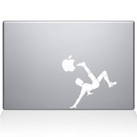 The Decal Guru Soccer Bicycle Kick MacBook Decal Vinyl Sticker - 13" MacBook Air - White (1178-MAC-13A-W)