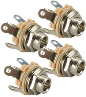 Switchcraft Type 12A ( Pack of 4 ) Stereo 2-Conductor Input Jack, 1/4" , Double Open Circuit, Made in USA