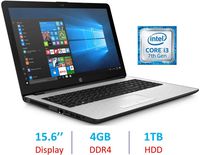 2019 HP 15.6" BrightView Premium Laptop Computer HD WLED-Backlit Display, Intel Dual Core i3-7100U 2.4GHz Processor, 4GB DDR4 SDRAM, 1TB HDD, Bluetooth, HDMI, Webcam, 802.11 WiFi, Windows 10 (Renewed)