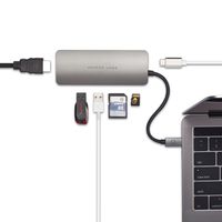 Pepper Jobs USB C HDMI Adapter Hub to PD Port, HDMI Port,2 X USB 3.0 Port,TF/SD Card Reader Port,USB C to HDMI Adapter for Apple MacBook 12" / New MacBook Pro 15" 2017 /ChromeBook and More