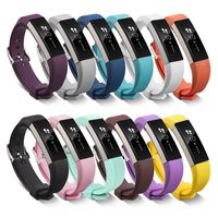 BeneStellar Fitbit Alta Bands with Steel Buckle, Newest Silicone Bracelet Strap Replacement Small and Large Bands for Fitbit Alta HR and Alta (Metal Clasp), Pack of 12