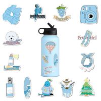 Cute Vsco Stickers 35 Pcs,Laptop and Water Bottle Decal Aesthetic Trendy Sticker Pack for Teens, Girls, Women Vinyl Stickers (Blue)