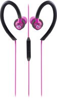 Uber Active Over Ear Earbuds with Microphone, in Ear Speakers, Music Controls, 3.5mm Port, Sweat Resistant Headphones, Great for Running, Use with iPhone, Samsung Galaxy, iPad, Tablet, Pink, 32378