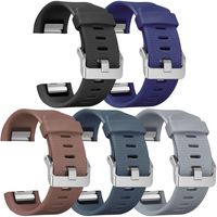 SKYLET for Fitbit Charge 2 Bands, Silicone Replacement Bands for Fitbit Charge 2 Bracelet Solid Colors with Secure Watch Clasp (No Tracker)[Large, 5 Pack: 002]