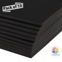 Mat Board Center, Pack of 10 3/16" Black Foam Core Backing Boards (18x24, Black)
