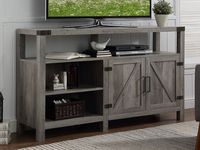 Home Accent Furnishings New 58 Inch Wide Barndoor Highboy Television Stand (58 Inch, Grey Wash)