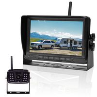 FHD 1080P Digital Wireless Backup Camera for RVs/Trailers/Trucks/Fifth Wheels/Boats Rear/Front View Camera 7''Monitor with DVR System Highway Monitoring System Guide Lines ON/OFF