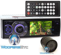 pkg Soundstream VR-345XB In-Dash 1-DIN 3.4" LCD Screen DVD Stereo Receiver Sirius XM Ready XO Vision Backup Camera with Nightvision