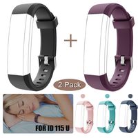 scarDS Replacement Bands for Fitness Tracker ID115 U or ID115 U HR, Pedometer Wristbands, Adjustable Replacement Bands for Veryfitpro Activity Tracker Straps (Purple)