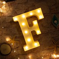 Brightown Decorative LED Marquee Letter Lights 26 Alphabet Light Up Letters Sign for Wedding Birthday Party Night Light Home Bar Decoration Battery Operated (F)