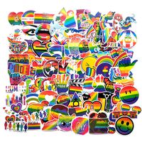 Rainbow Laptop Stickers Vinyl - 100 Pack Decals Water Bottle Waterproof Car Bicycle Skateboard Phone Case [Love Unbounded Line] only for Adult
