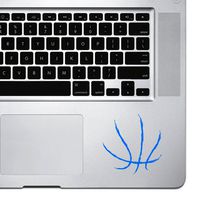 StickAny Palm Series Basketball Lines Sticker for MacBook Pro, Chromebook, and Laptops (Blue)