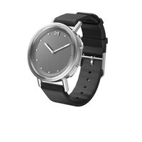 Misfit Path Stainless Steel and Silicone Hybrid Smartwatch; Silver-Tone Black; MIS5025