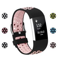 POY Replacement Bands Compatible for Fitbit Charge 2, Adjustable Breathable Wristbands with Air Holes Straps