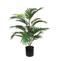BESAMENATURE Artificial Palm Tree Plant, Potted Silk Plant for Indoor Decor, 27 inches Tall, Green