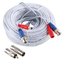 SANNCE 100FT 30M Surveillance Camera Cable, BNC Video Power Extension Cable Cord for AHD/Analog 960HCCTV Camera Security System(White)