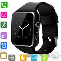 TOPEPOP Smart Watch Bluetooth Wrist Watch Touch Screen Smartwatch with SIM Card Slot Women Men Smart Watches Sync Call Music Unlocked Watch Compatible Android Samsung Note 5 8 9 LG iOS Phones Black