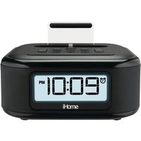 iHome iPL23 Alarm Clock FM Radio with Lightning iPhone Charging Dock Station for iPhone Xs, XS Max, XR, X, iPhone 8/7/6 Plus USB Port to Charge Any USB Device