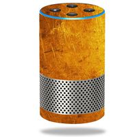 MightySkins Skin Compatible with Amazon Echo (2ND Gen) - Textured Gold | Protective, Durable, and Unique Vinyl Decal Wrap Cover | Easy to Apply, Remove, and Change Styles | Made in The USA
