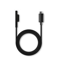 6ft USB-C Charging Cable Compatible for Microsoft Surface Pro 7/6/5/4/3 Surface Laptop1/2, Black Male Connect to, 45W 15V PD Charging Works with PD Power Supply-1.8 Meters (Cable Only)