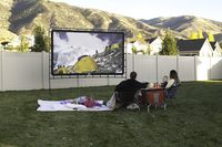 Weardear Portable Folding Movie Screen, Outdoor Indoor Wall-Mounted Theater Projector Screen Movie Screen for Home Theater Camping and Recreational Events