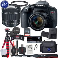 Canon EOS Rebel T7i EF-S 18-55 is STM Kit + 32GB + Essential Photo Bundle