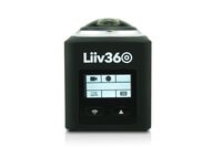 Liiv360 LV-360-B 2448p x 2448p 30fps 360 Degrees Panoramic Action Camera with 0.96" Display, Black