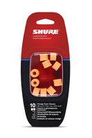 Shure EAORF2-10L Large Foam Sleeves (10 Included/5 Pair) for E2c, SE102MPA, i2c & QuietSpot Earphones (Orange)