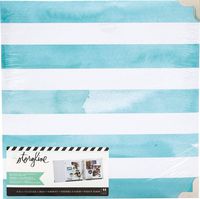 Heidi Swapp 314027 Album Storyline-D-Ring-8 x 11-Watercolor Stripe (44 Pieces), Multicolor